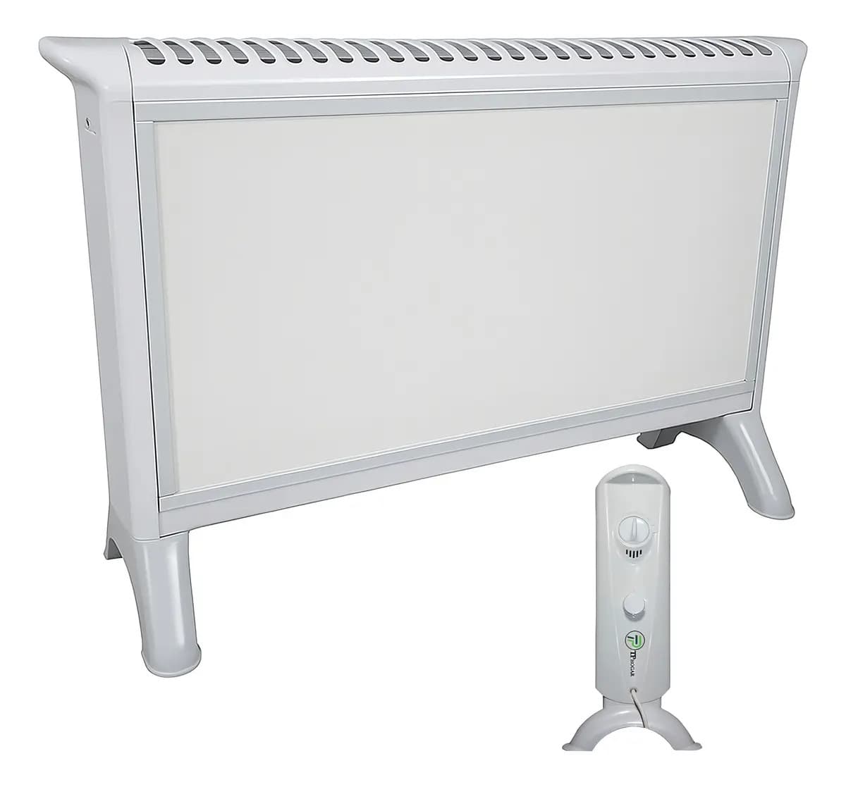 Calefactor Eléctrico Convector Tp Hogar Termostato Regulable 2000w Silencioso C1215 Blanco