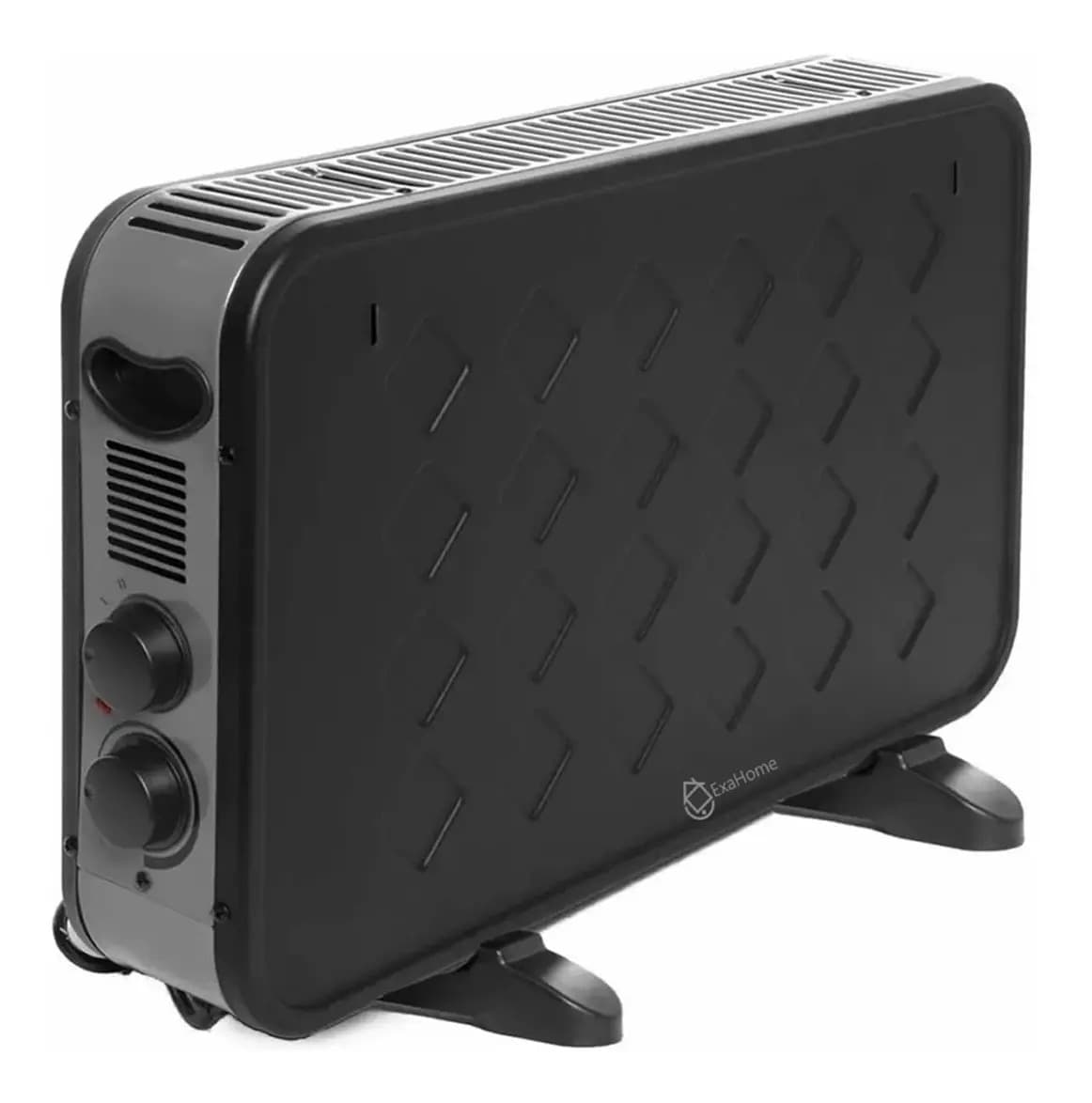 Calefactor Exahome Convector 2000w Metal 30m2 Estufa Alta Color Negro