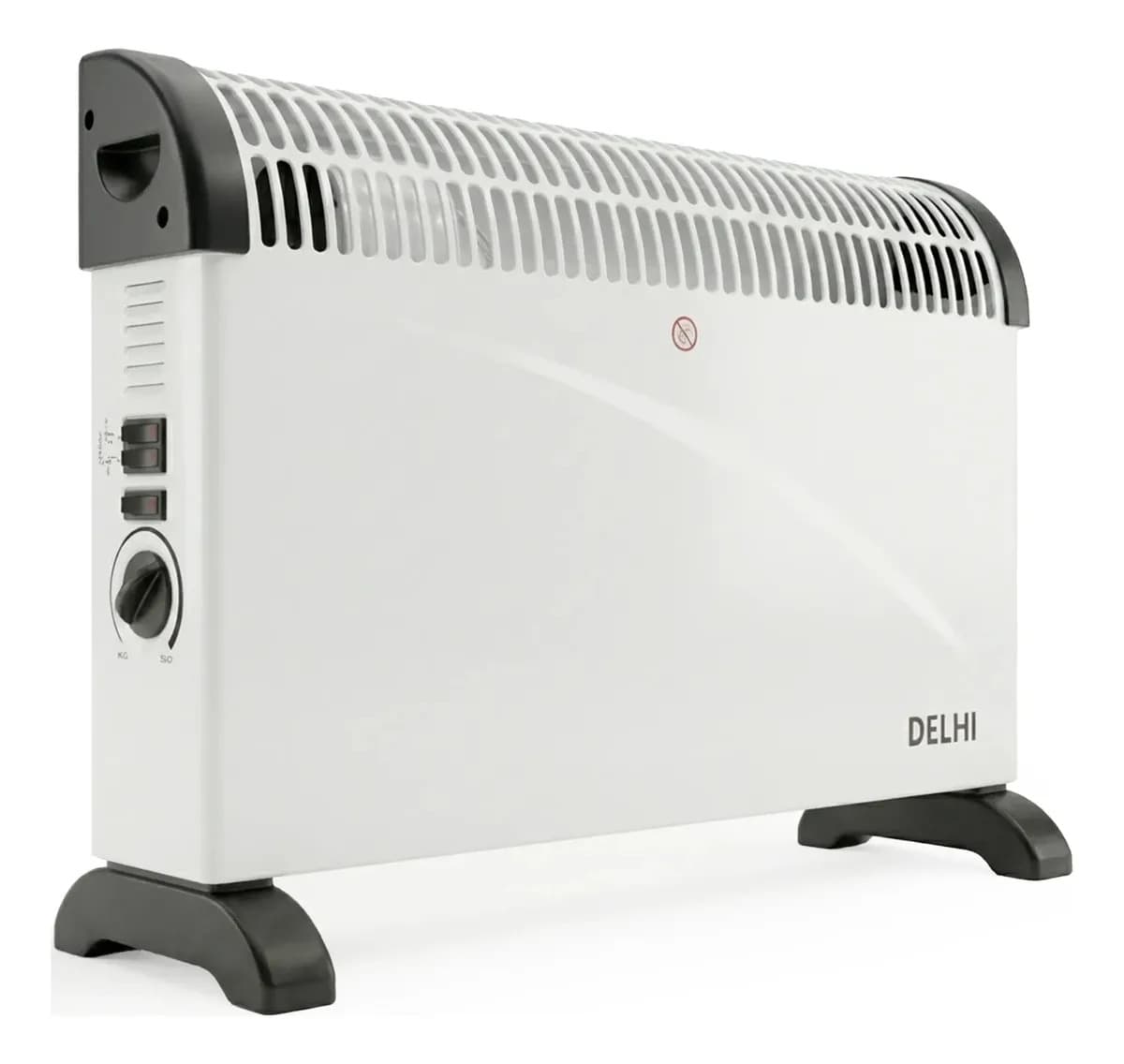 Calefactor Eléctrico Delhi Convector Estufa Panel 2000w B /n Color Blanco